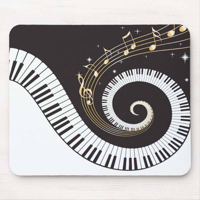 Swirling Piano Keys Mouse Pad (Front)