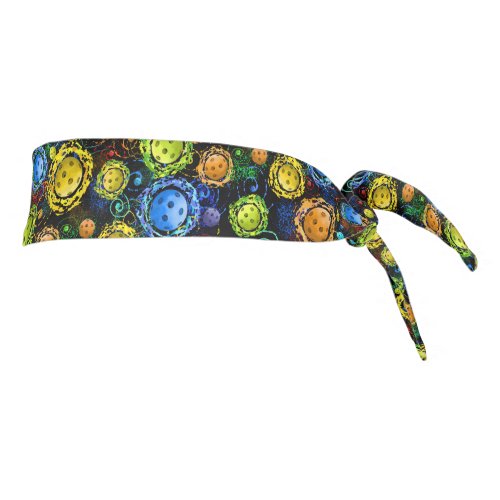 Swirling Pickleballs Tie Headband