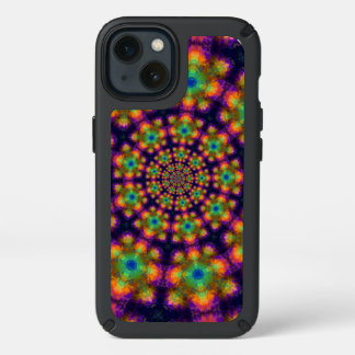 Swirling Purple Green Kaleidoscope Pattern Speck iPhone 13 Case
