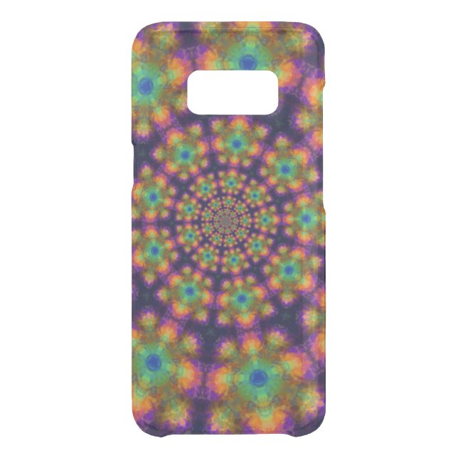 Swirling Purple Green Kaleidoscope Pattern Uncommon Samsung Galaxy Case (Back)