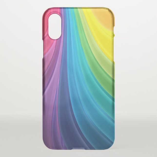 Swirling Rainbow Abstract Uncommon iPhone Case (Back)