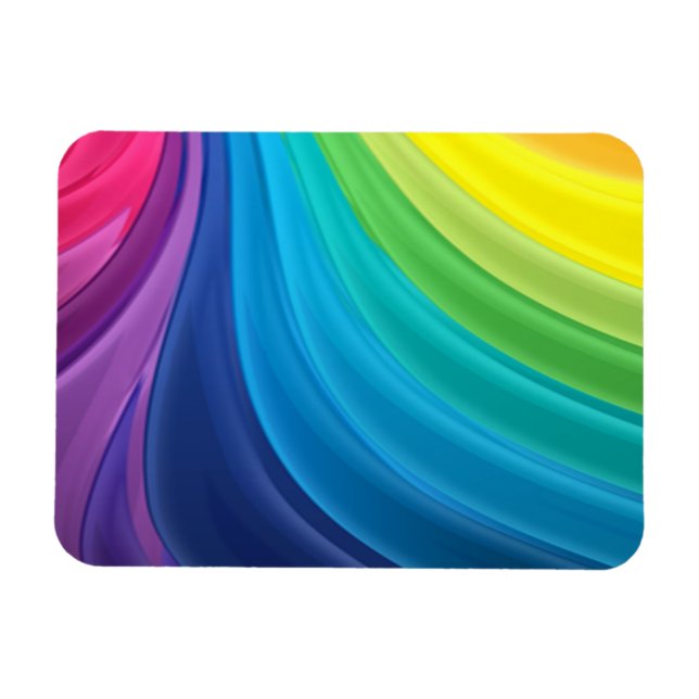 Swirling Rainbow of Paint Magnet (Horizontal)