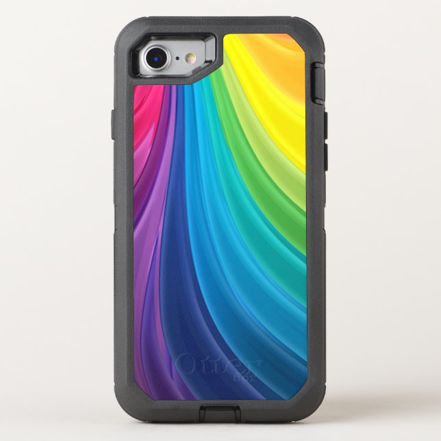 Swirling Rainbow Otterbox iPhone Case (Back)