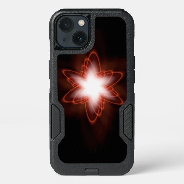 Swirling Red Atomic OtterBox iPhone Case (Back)