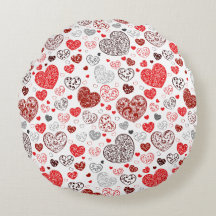 Swirling Red Decorative Heart Pattern