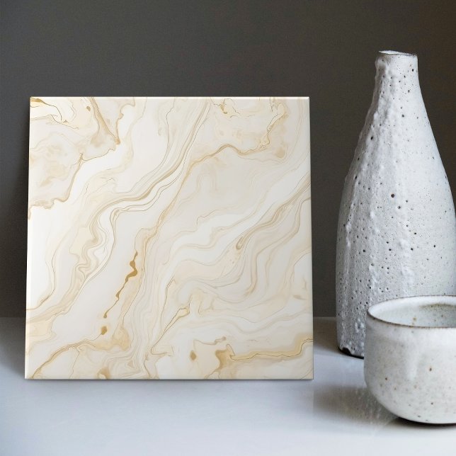 Swirling Sands Serene Soothing Faux Marble  Ceramic Tile (Creator Uploaded)