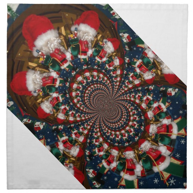 Swirling Santa Magic: Holiday Mugs & Kitchen Ideas Napkin (Front)