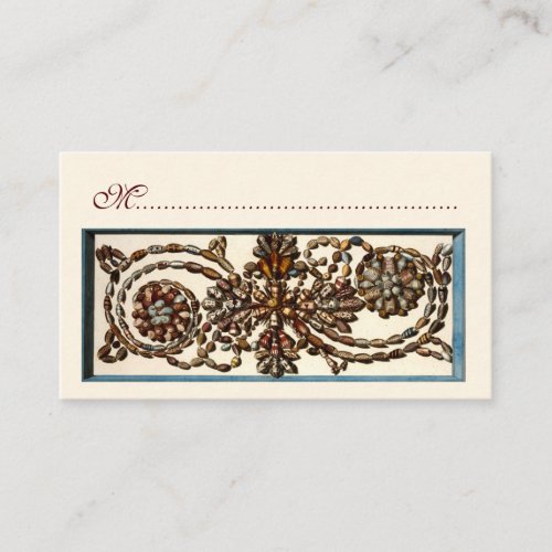 Swirling Shells Seating Cards Business Card Template