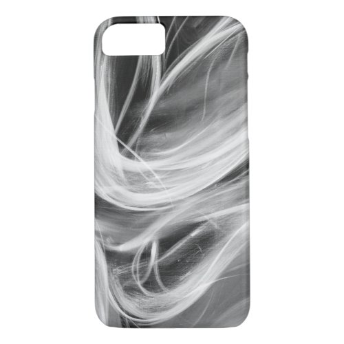 swirling smoke design on black iPhone 87 case