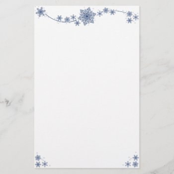 Swirling Snowflakes Stationery by lamessegee at Zazzle