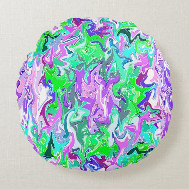 Swirling Spring..... Round Pillow (Front)