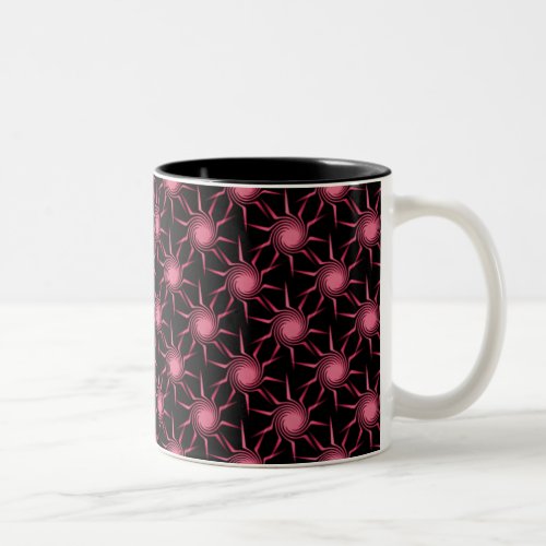 Swirling Suns Mug Bright Pink Two_Tone Coffee Mug