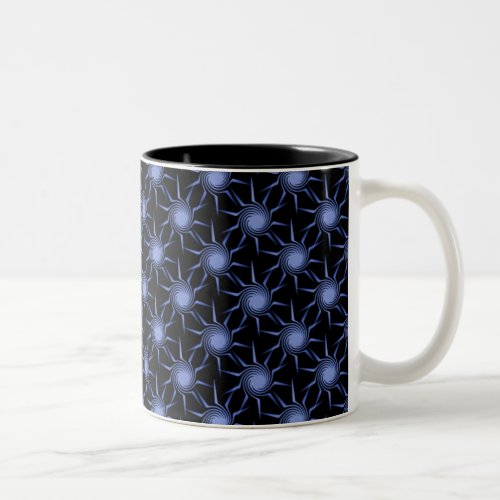 Swirling Suns Mug Light Blue Two_Tone Coffee Mug