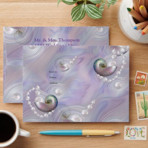 Swirling Symphony with the Mother of Pearls Envelope