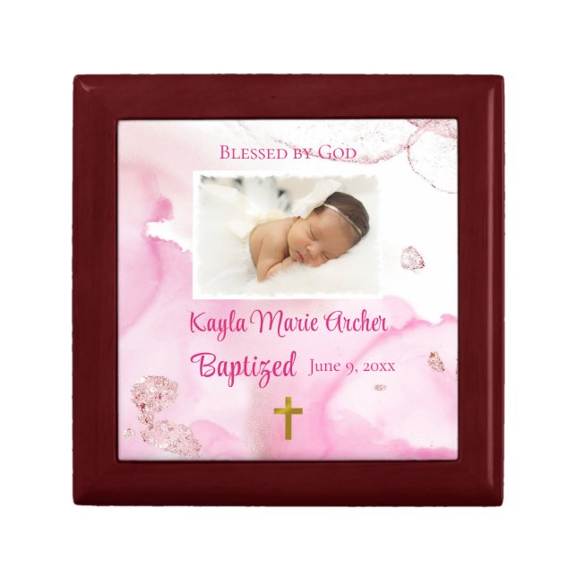 Swirling & Twirling Pink Clouds Orthodox Keepsake Gift Box (Front)