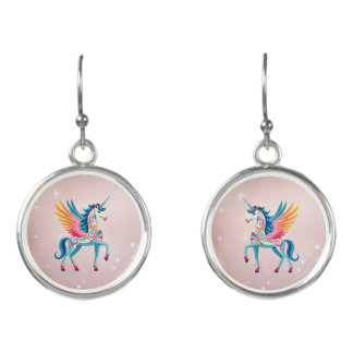Swirling Unicorn Earrings