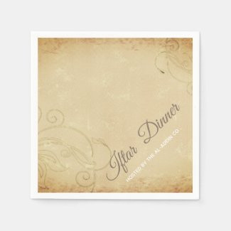 swirling vintage floral  -Iftar Napkins