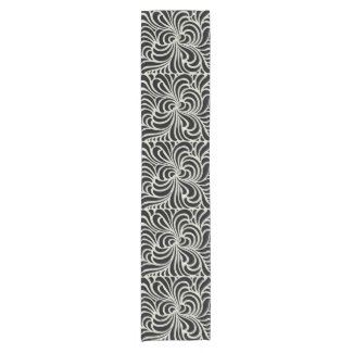 Swirling vintage Japanese abstract in black white