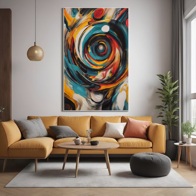 Swirling Vortex Abstract Expressionism Modern Art Poster (Creator Uploaded)