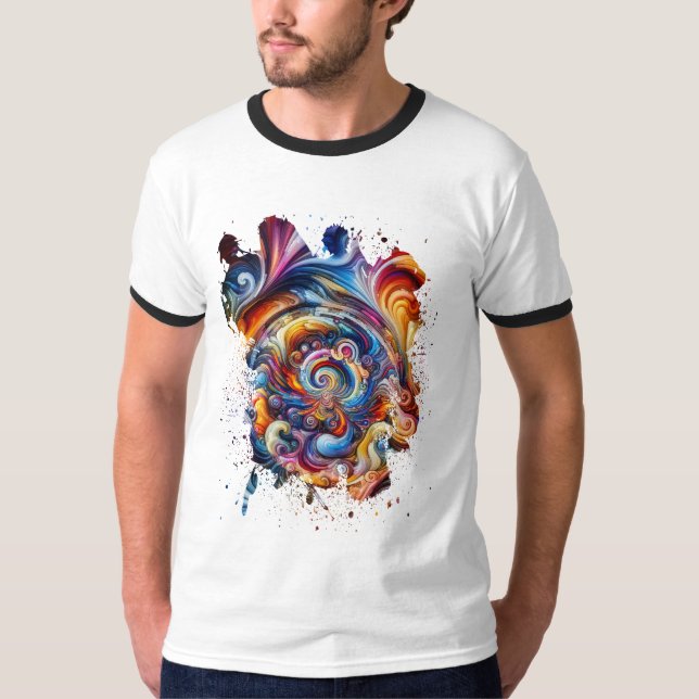 Swirling Vortex of Colors T-Shirt (Front)