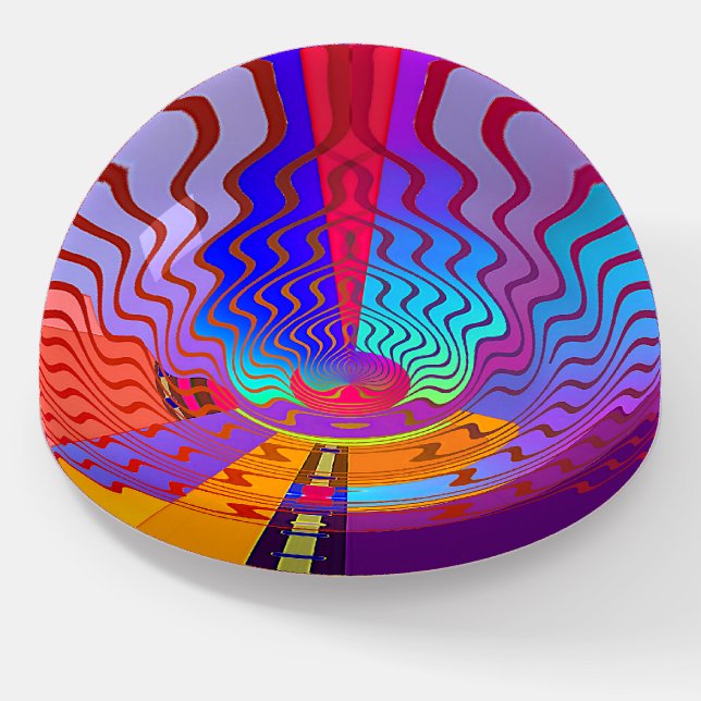 SWIRLING VORTEX OFFICE  PAPERWEIGHT (Angled)