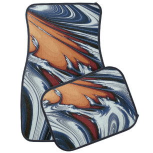 SWIRLING WATER CAR FLOOR MAT