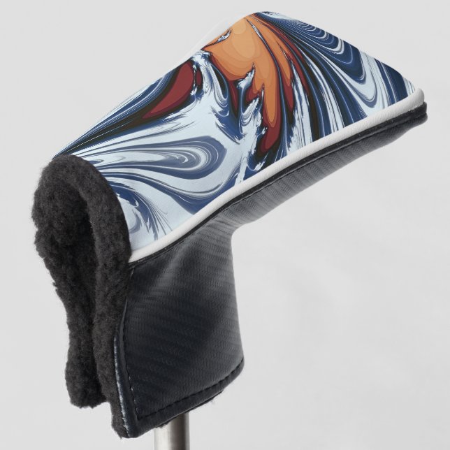 SWIRLING WATER GOLF HEAD COVER (3/4 Front)