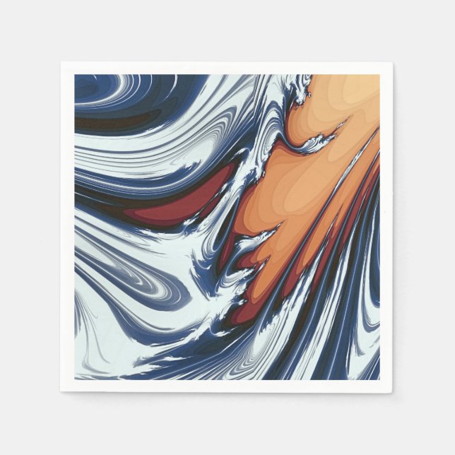 SWIRLING WATER PAPER NAPKINS (Front)