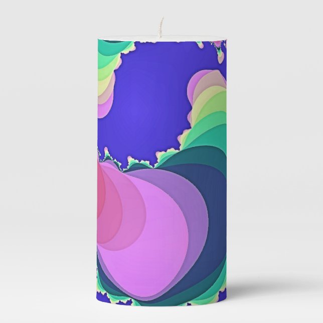SWIRLING WATER PILLAR CANDLE (Front)