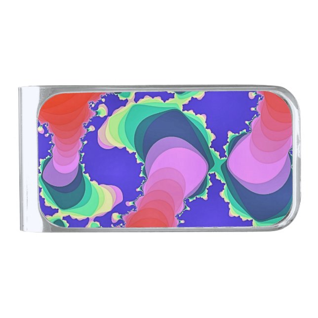 SWIRLING WATER    SILVER FINISH MONEY CLIP (Front)