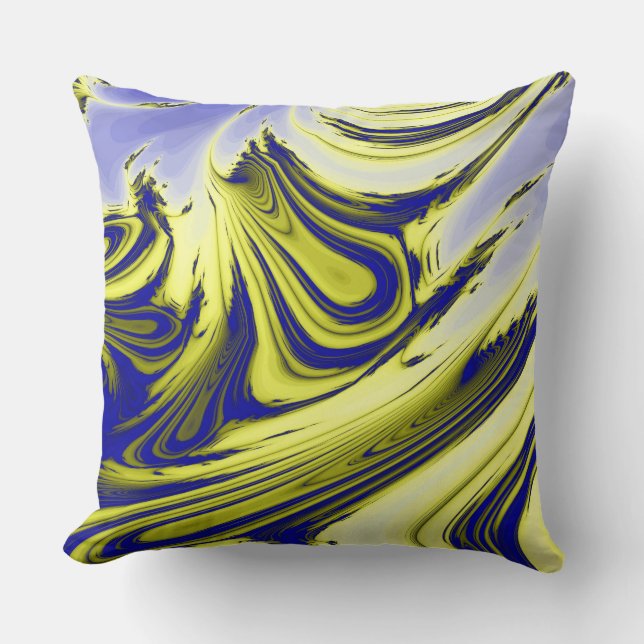 SWIRLING WATER THROW PILLOW (Front)