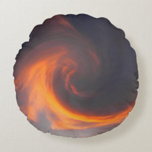 Swirling wave...... round pillow