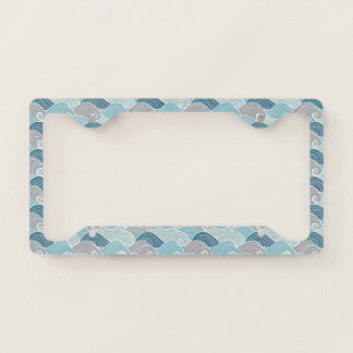 Swirling Waves License Plate Frame