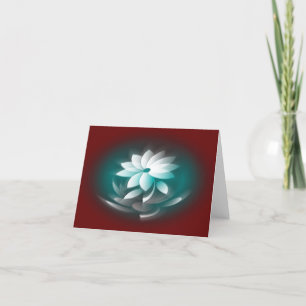 Swirling white petals holiday card
