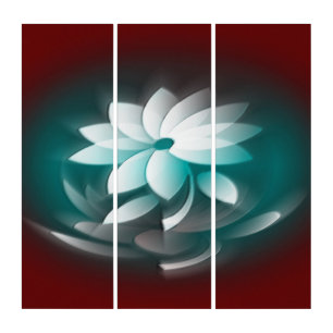 Swirling white petals triptych