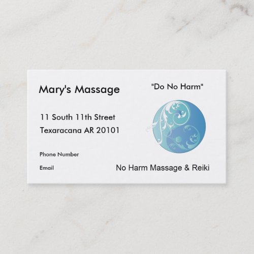 Swirling Yinyang Symbol (Earth) Business Card Template