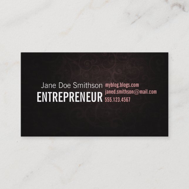 Swirls Abstract Business Card (Front)