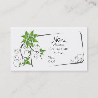 Swirls and borders business card