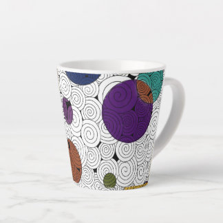 Swirls and Circles Latte Mug