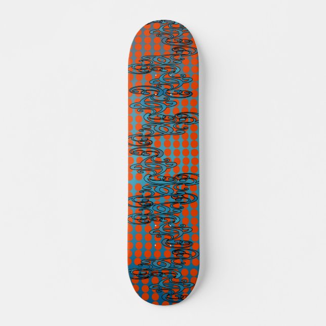 Swirls and Circles Skateboard Deck (Front)