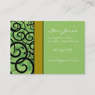 Swirls and Clover and Shamrocks Galore Business Card