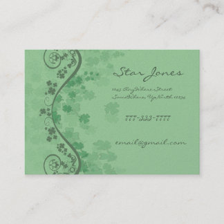 Swirls and Clover and Shamrocks Galore Business Card
