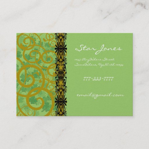 Customizable Swirls and Clover and Shamrocks Galore Business Card Templates