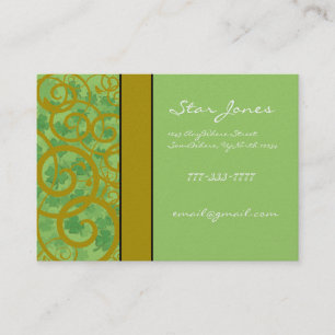 Swirls and Clover and Shamrocks Galore Business Card