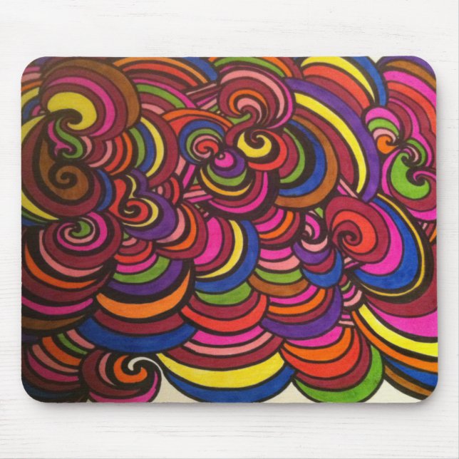 SWIRLS and COLORFUL LAYERS! Mouse Pad (Front)