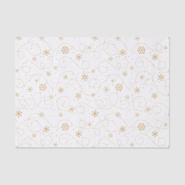 Swirls and Snowflakes Holiday Tissue Paper (Front)