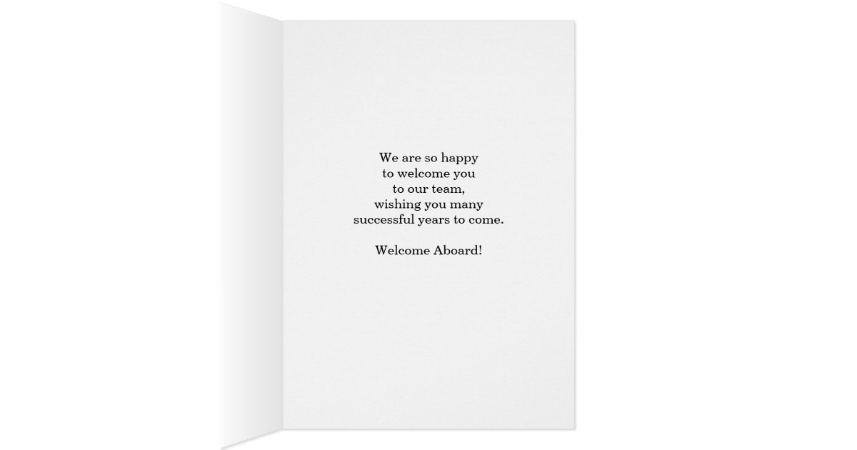 swirls and stars employee welcome card zazzle com welcome card to new employee