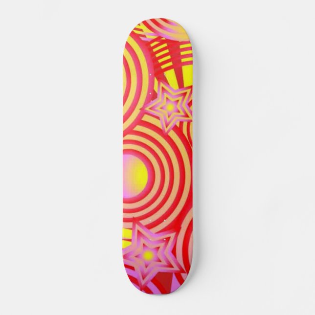 Swirls and Starz Skateboard Deck (Front)