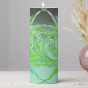 Swirls and Waves Pillar Candle