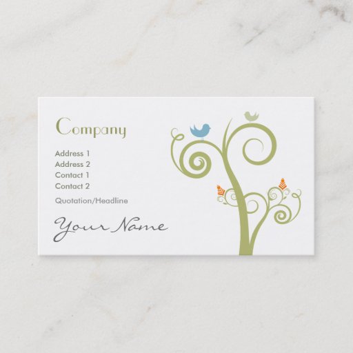 Customizable Swirls Business Card